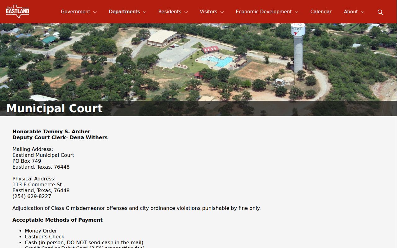 Eastland County bench warrant records, county court jurisdiction and public contact