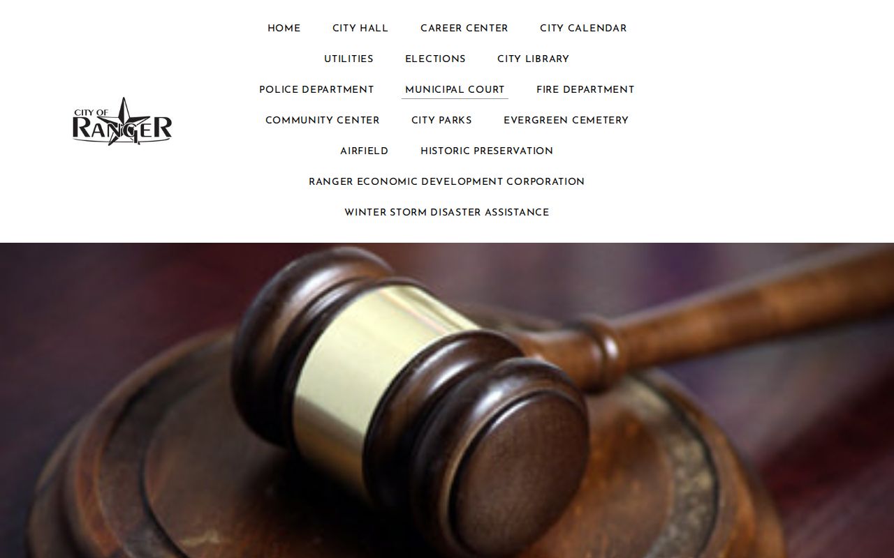 Ranger warrant records, official municipal court page and posted local instructions