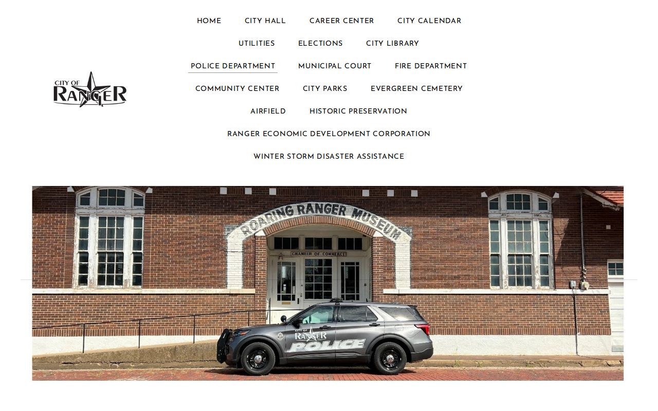 Ranger warrant records, Ranger Police Department and county dispatch contact page